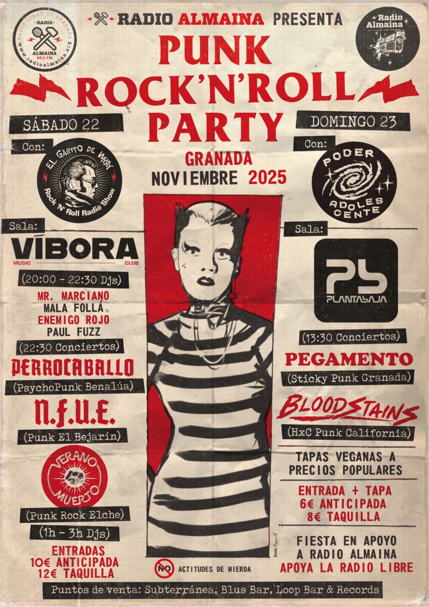 El canto de la tripulación: nº49 Fiesta de Radio Almaina Punk Rock’N’Roll Party 22 y 23 de noviembre