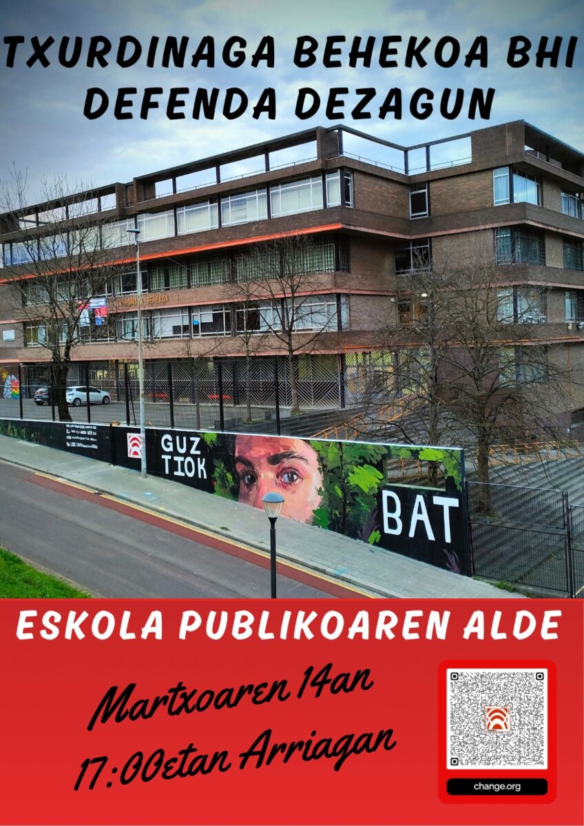 Txurdinaga Behekoa BHI itxi nahian